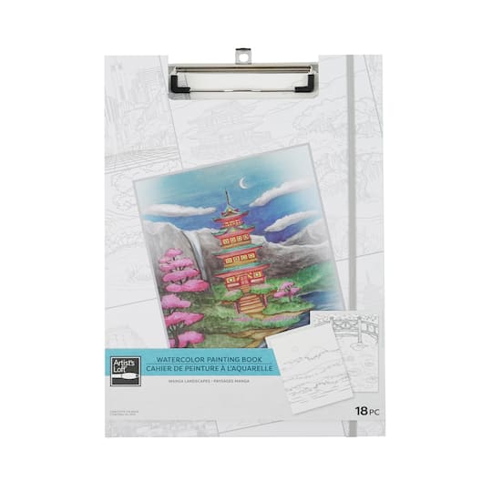Manga Landscapes Watercolor Painting Book Kit by Artist's Loft®